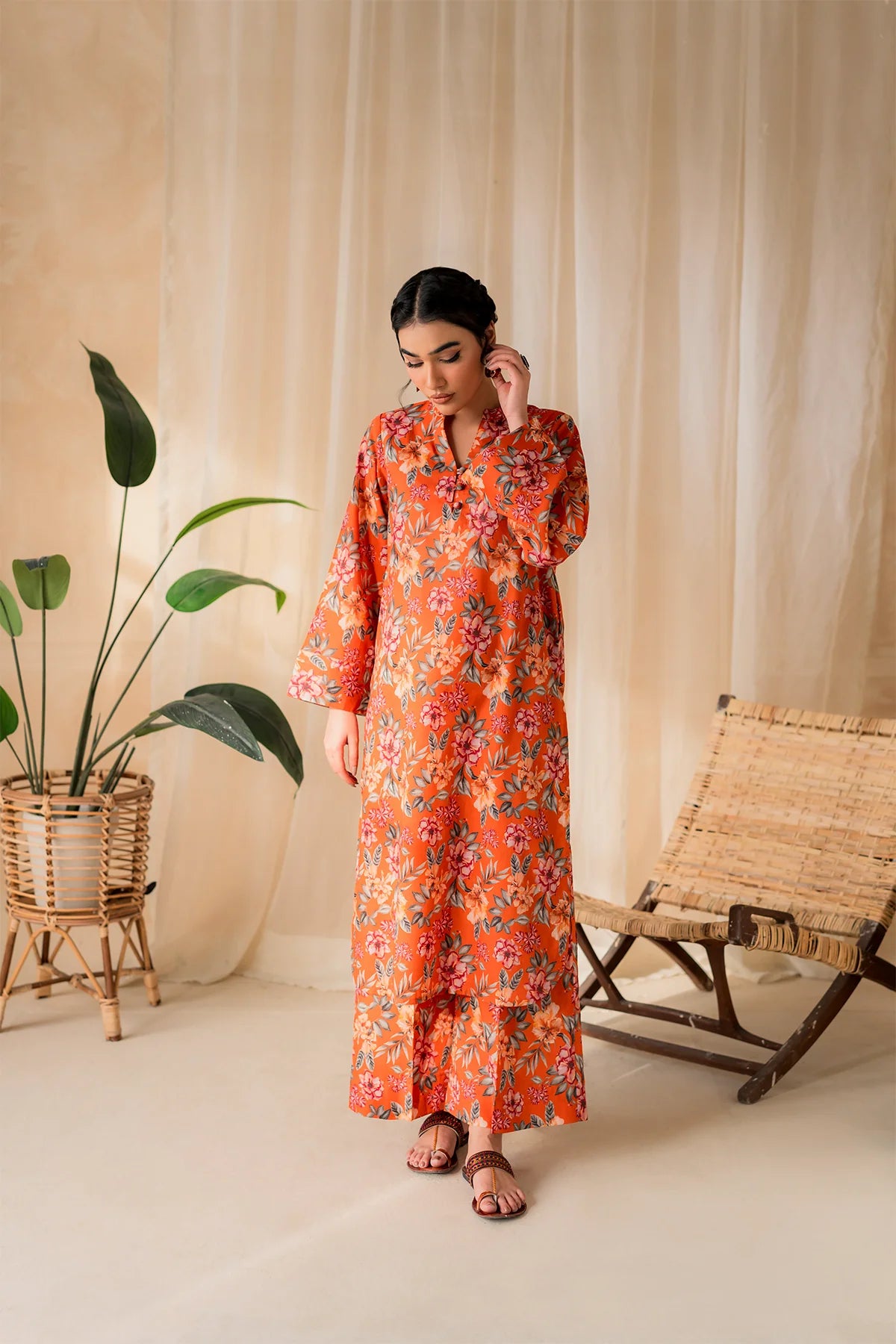 2PC-STITCHED lawan printed