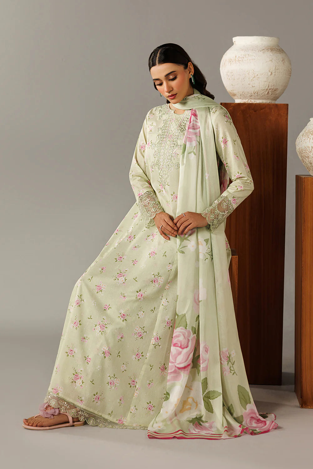 3PC Embroidered Lawn -DT-26