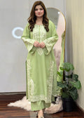 Pastel Green Embroidered 3-Piece Lawn Suit – Elegant Summer Collection