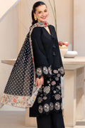 Elegant Black Embroidered 3-Piece Lawn Suit – Summer Collection