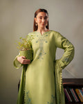 Pistachio Green Embroidered 3 Piece Summer Suit