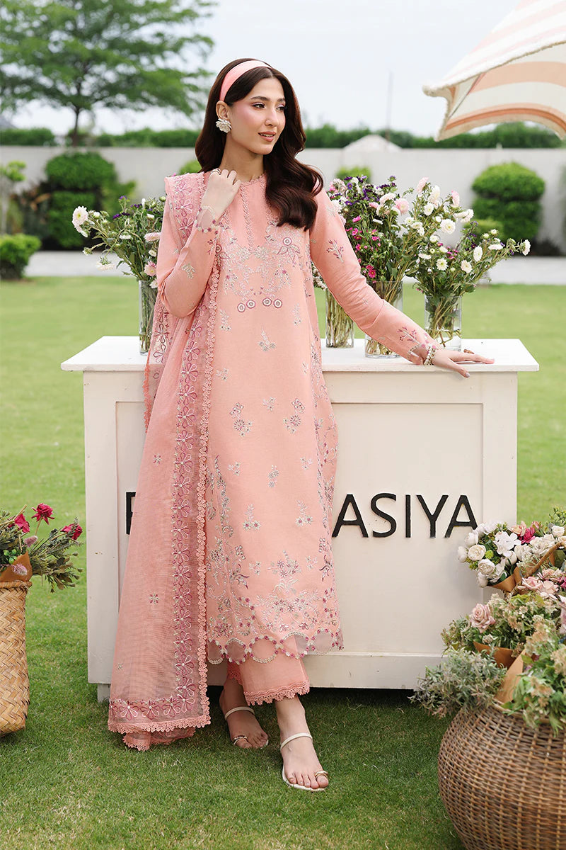 Peach Blossom Embroidered 3-Piece Summer Lawn Suit