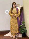 3 Piece - Lawn Printed Dress