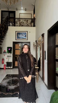 Elegant Black 3 Piece Embroidered Suit for Women